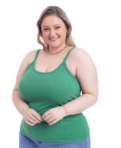 Blusinha Canelada Alça Sem Bojo