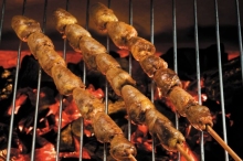 Espetinho de Coração de Frango